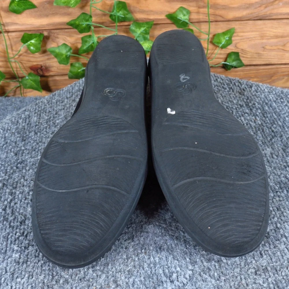 Clarks Ayla Form Womens Penny Loafer Sz 9 Comfort Walking Black Shimmer Textile